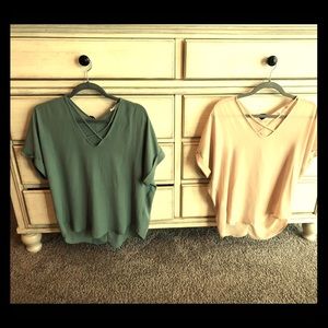 Lush XS Criss Cross Polyester Tee’s